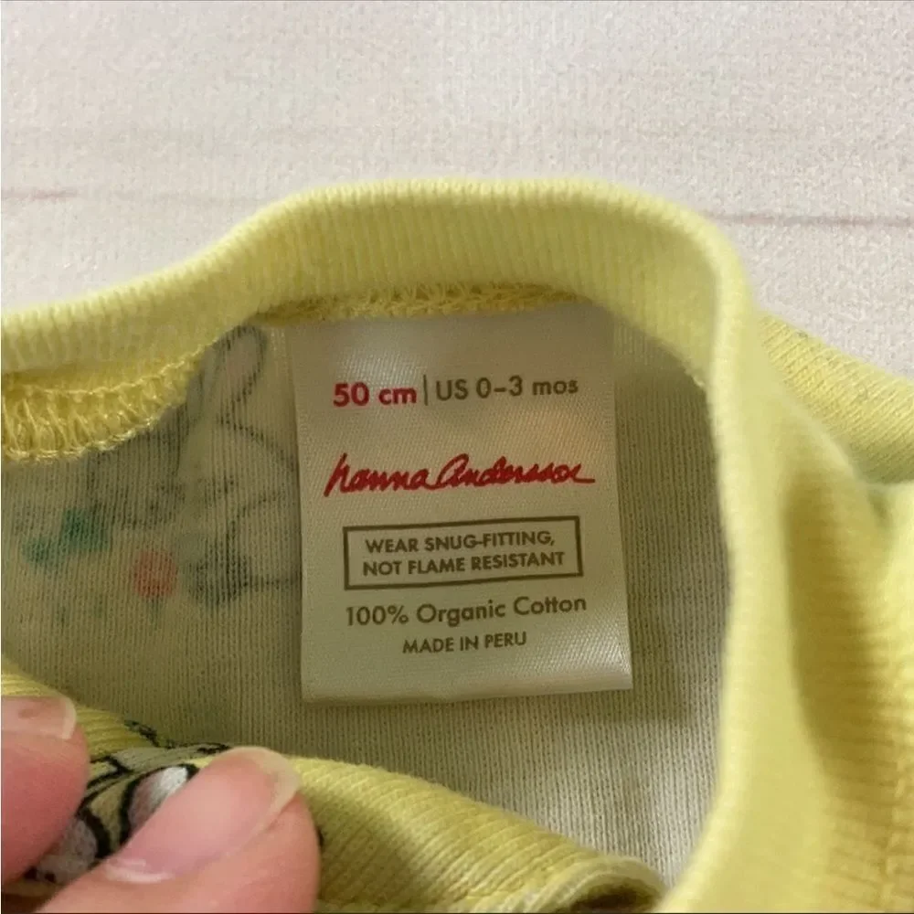 Hanna Andersson Yellow Bunny Zip Up Sleeper